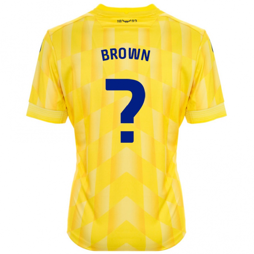 Kandiny Enfant Maillot Georgia Brown #0 Jaune Tenues Domicile 2024/25 T-Shirt