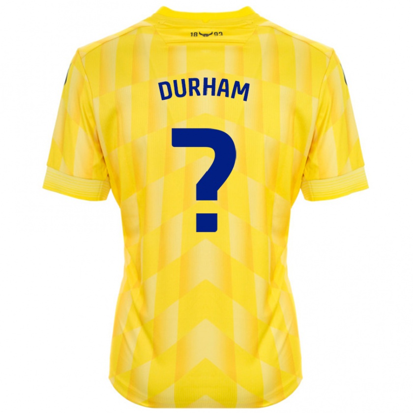 Kandiny Enfant Maillot Lucy Durham #0 Jaune Tenues Domicile 2024/25 T-Shirt