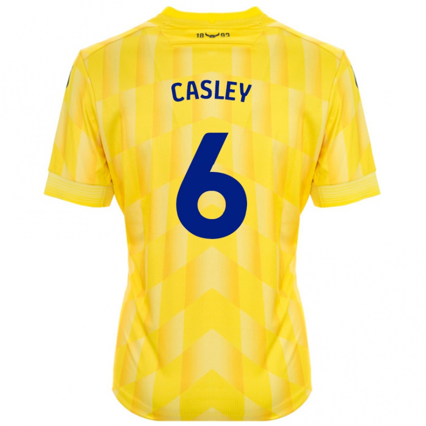 Kandiny Enfant Maillot Riva Casley #6 Jaune Tenues Domicile 2024/25 T-Shirt