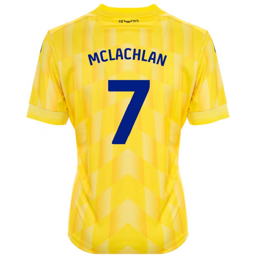 Kandiny Enfant Maillot Daisy Mclachlan #7 Jaune Tenues Domicile 2024/25 T-Shirt