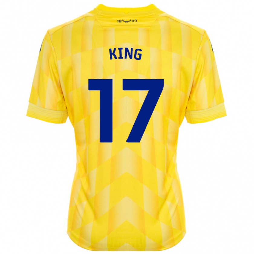 Kandiny Enfant Maillot Sarah King #17 Jaune Tenues Domicile 2024/25 T-Shirt