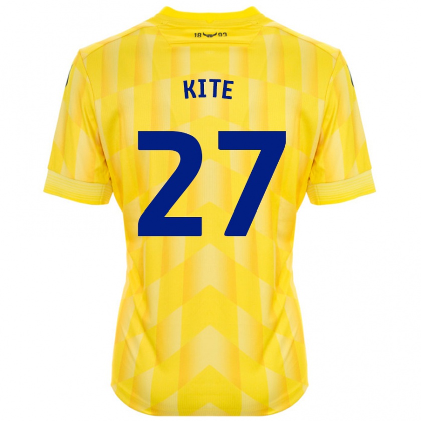 Kandiny Enfant Maillot Rose Kite #27 Jaune Tenues Domicile 2024/25 T-Shirt