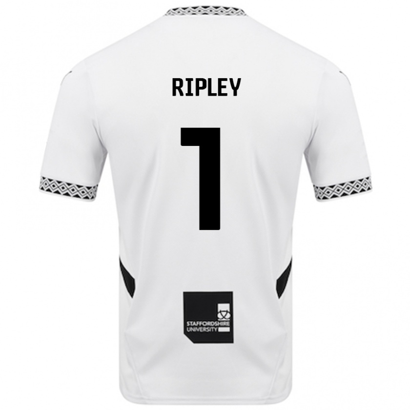 Kandiny Enfant Maillot Connor Ripley #1 Blanc Tenues Domicile 2024/25 T-Shirt