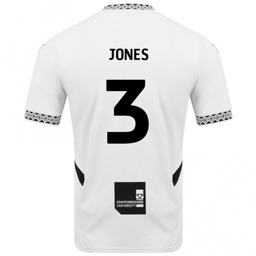 Kandiny Enfant Maillot Dan Jones #3 Blanc Tenues Domicile 2024/25 T-Shirt