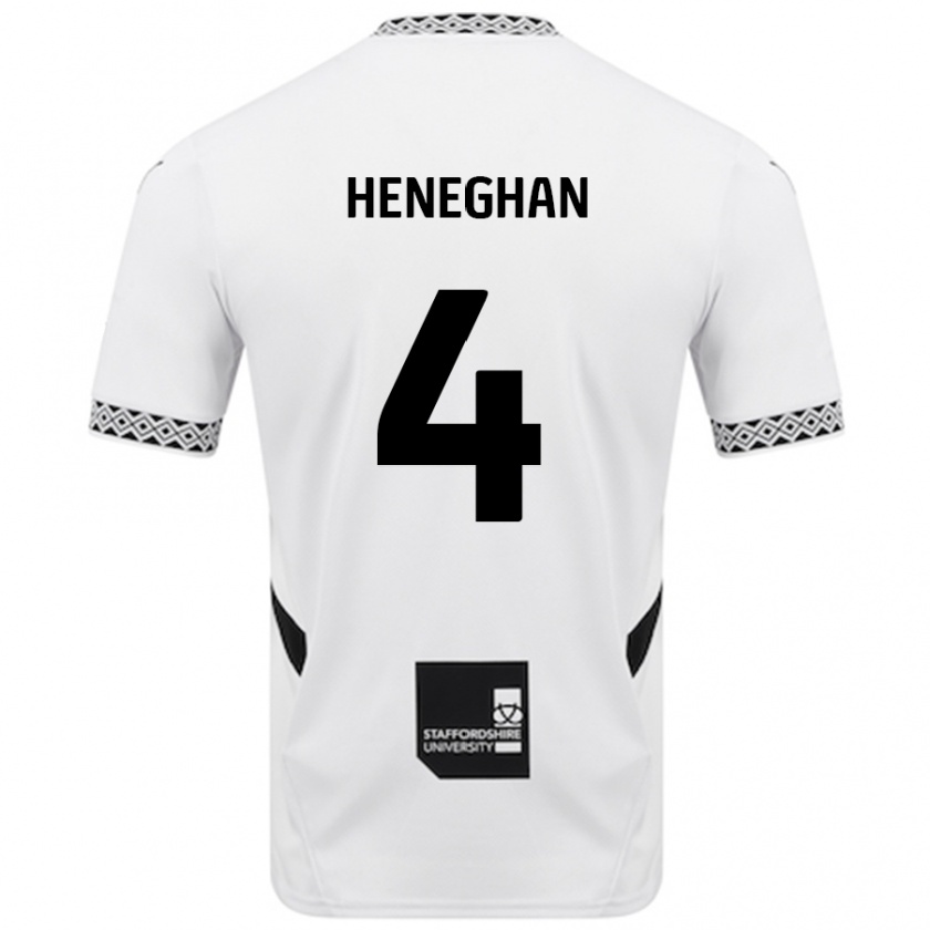 Kandiny Enfant Maillot Ben Heneghan #4 Blanc Tenues Domicile 2024/25 T-Shirt