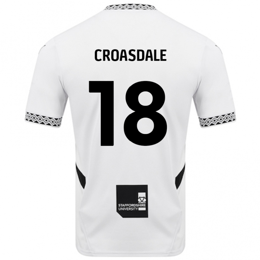 Kandiny Enfant Maillot Ryan Croasdale #18 Blanc Tenues Domicile 2024/25 T-Shirt