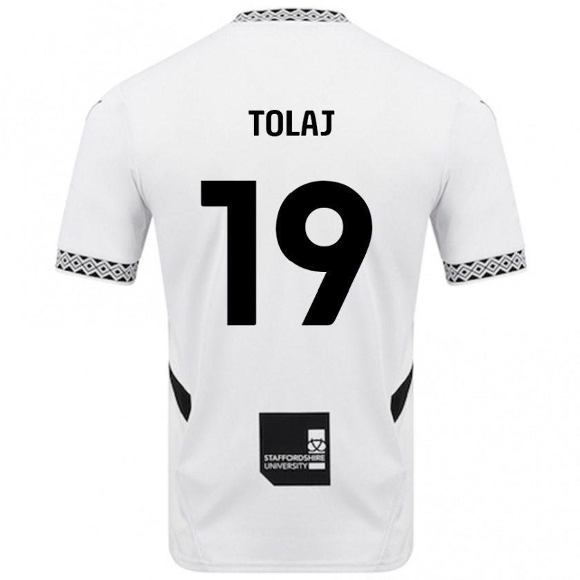 Kandiny Enfant Maillot Lorent Tolaj #19 Blanc Tenues Domicile 2024/25 T-Shirt