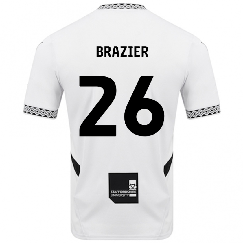 Kandiny Enfant Maillot Liam Brazier #26 Blanc Tenues Domicile 2024/25 T-Shirt