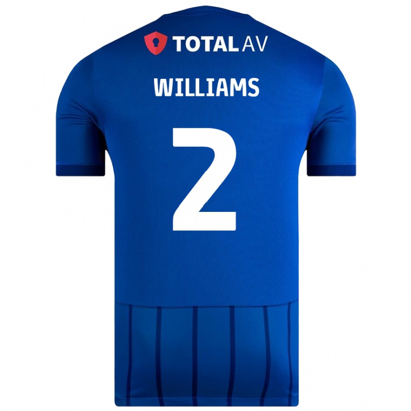 Kandiny Enfant Maillot Jordan Williams #2 Bleu Tenues Domicile 2024/25 T-Shirt