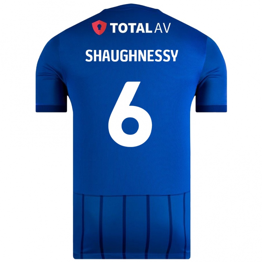 Kandiny Enfant Maillot Conor Shaughnessy #6 Bleu Tenues Domicile 2024/25 T-Shirt