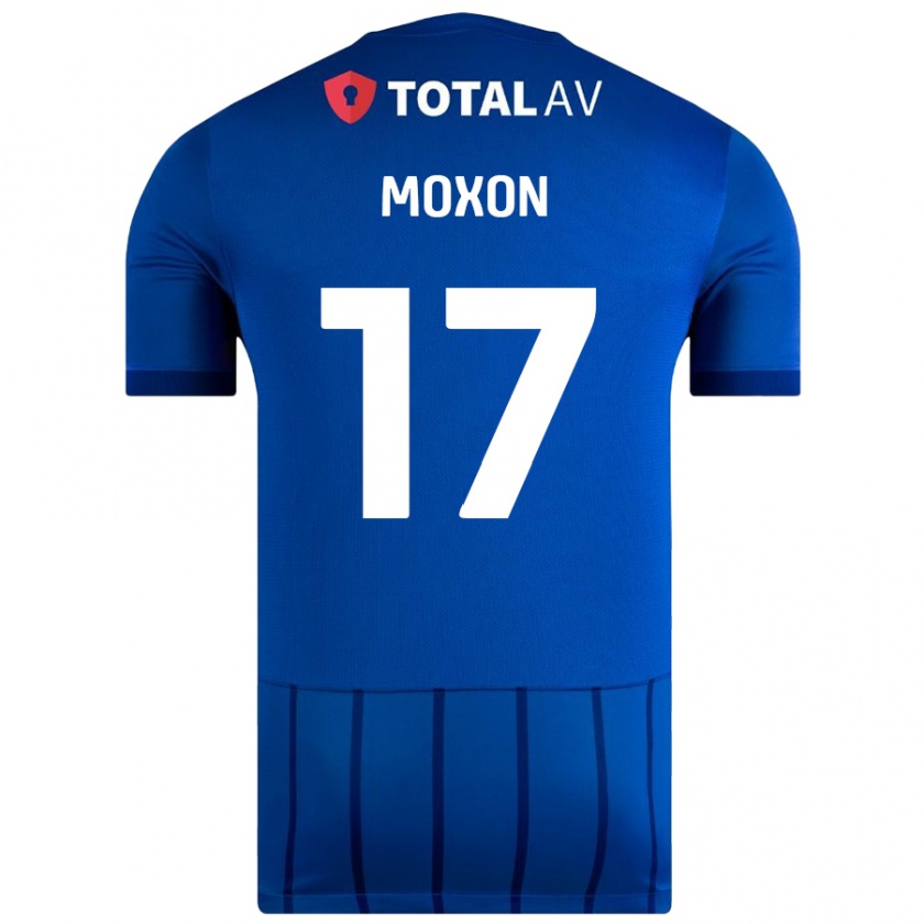 Kandiny Enfant Maillot Owen Moxon #17 Bleu Tenues Domicile 2024/25 T-Shirt