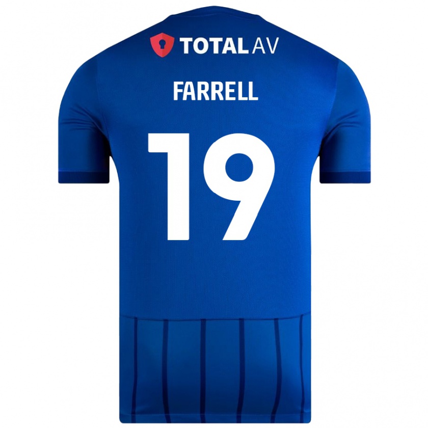 Kandiny Enfant Maillot Jacob Farrell #19 Bleu Tenues Domicile 2024/25 T-Shirt