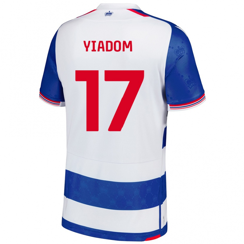 Kandiny Enfant Maillot Andy Yiadom #17 Bleu Blanc Tenues Domicile 2024/25 T-Shirt