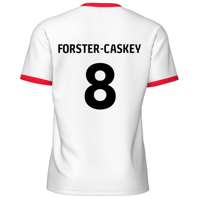 Kandiny Enfant Maillot Jake Forster-Caskey #8 Blanc Rouge Tenues Domicile 2024/25 T-Shirt