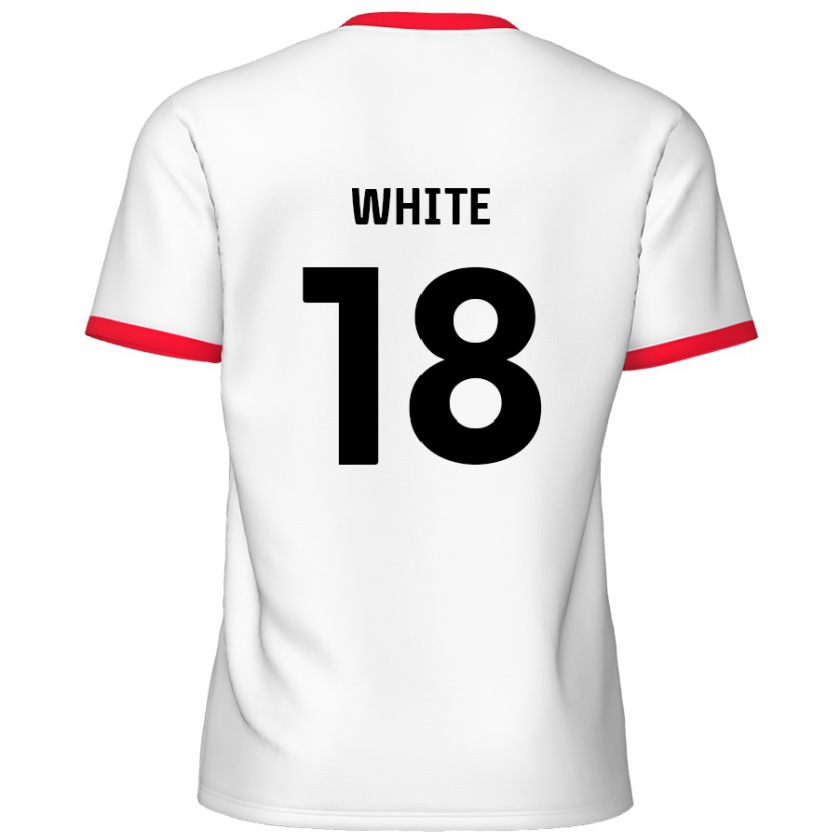 Kandiny Enfant Maillot Harvey White #18 Blanc Rouge Tenues Domicile 2024/25 T-Shirt