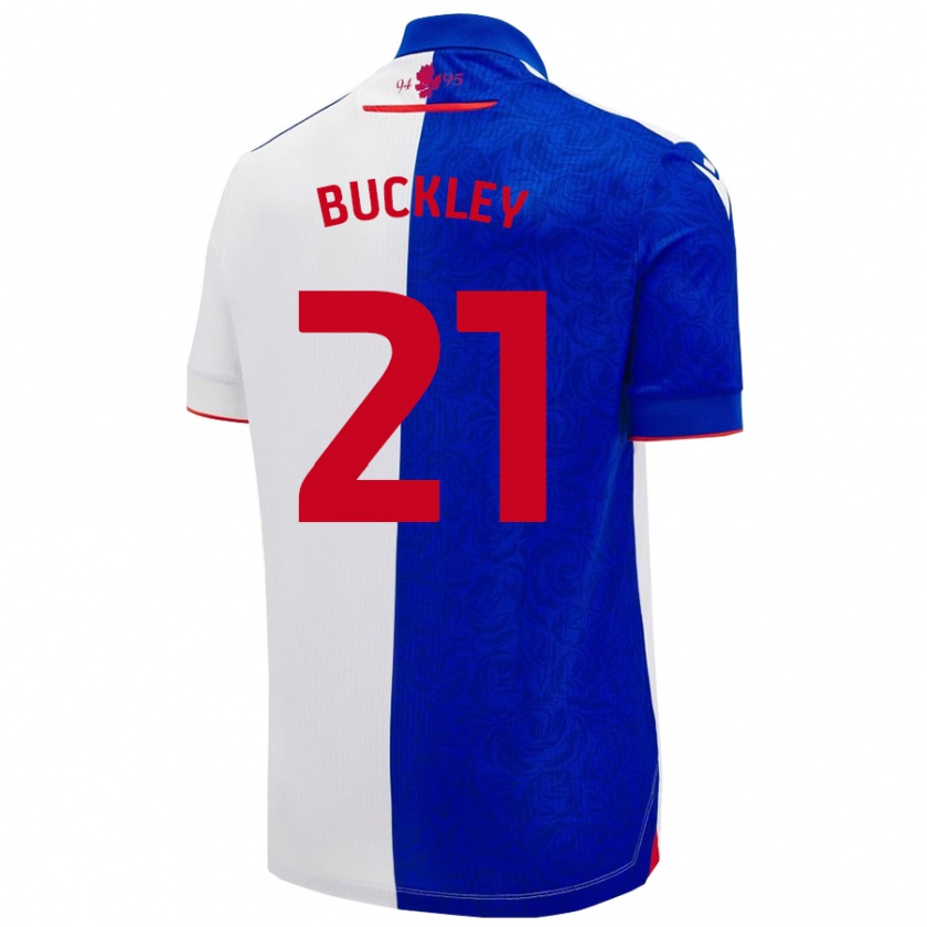 Kandiny Enfant Maillot John Buckley #21 Bleu Ciel Blanc Tenues Domicile 2024/25 T-Shirt