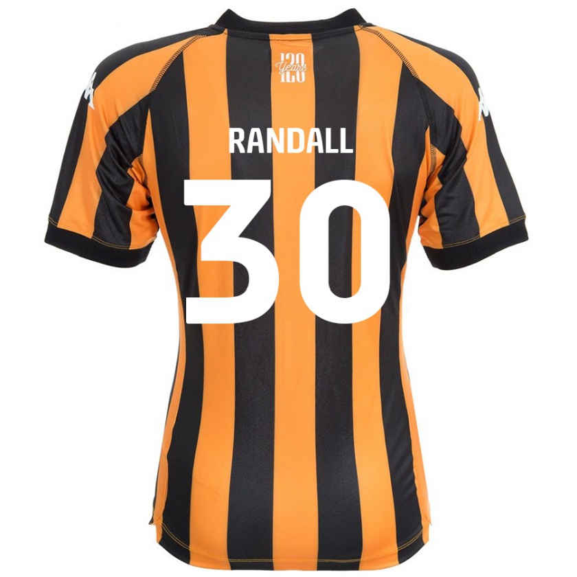 Kandiny Enfant Maillot Jennifer Randall #30 Noir Ambre Tenues Domicile 2024/25 T-Shirt