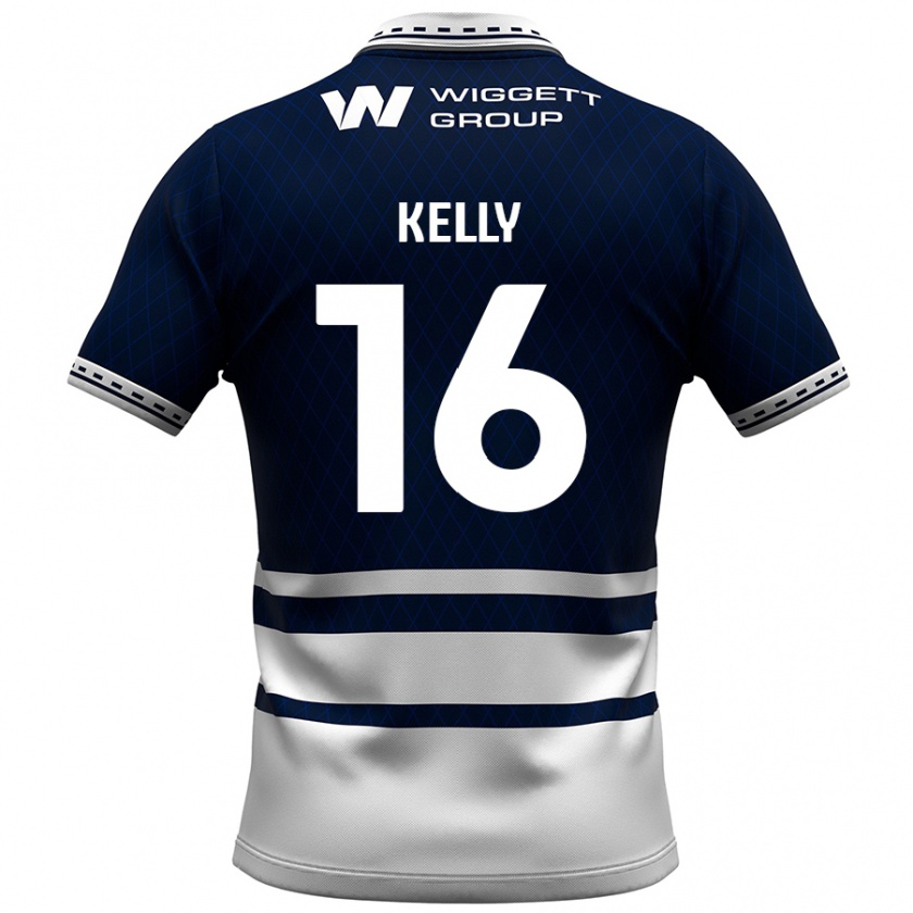 Kandiny Enfant Maillot Daniel Kelly #16 Bleu Marine Blanc Tenues Domicile 2024/25 T-Shirt