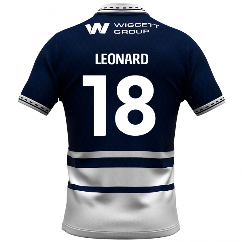 Kandiny Enfant Maillot Ryan Leonard #18 Bleu Marine Blanc Tenues Domicile 2024/25 T-Shirt