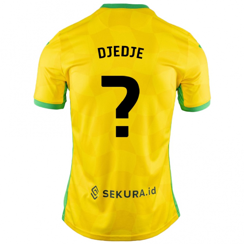 Kandiny Enfant Maillot Uriah Djedje #0 Jaune Vert Tenues Domicile 2024/25 T-Shirt