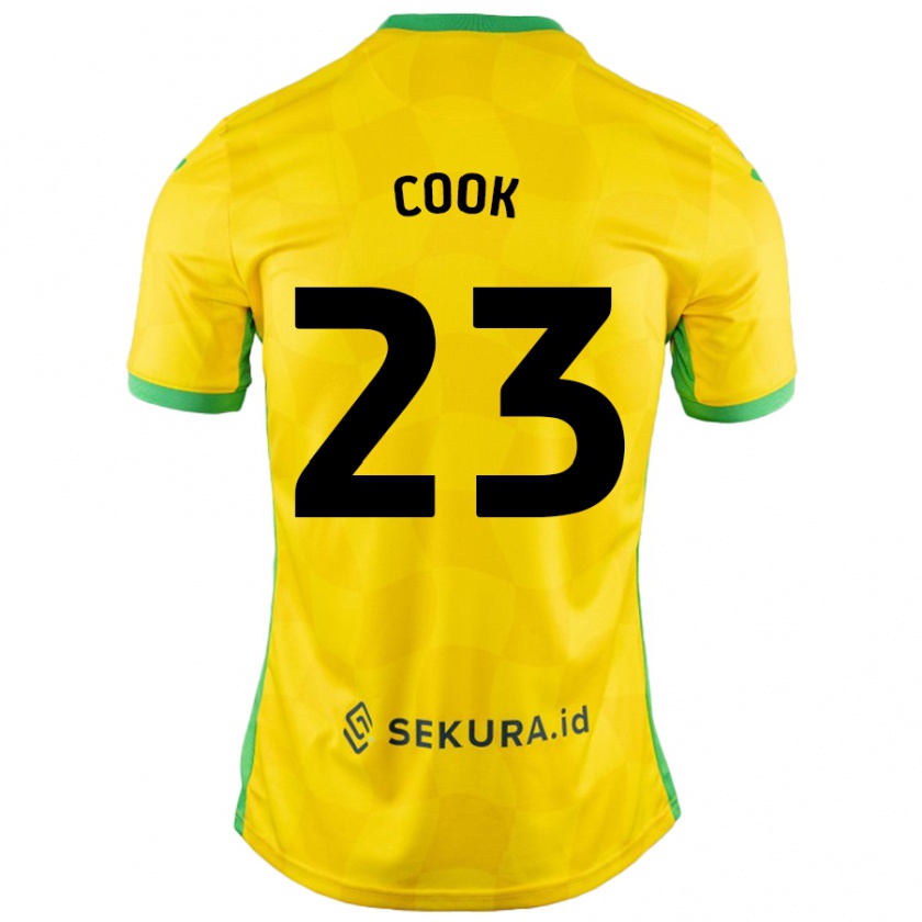 Kandiny Enfant Maillot Olivia Cook #23 Jaune Vert Tenues Domicile 2024/25 T-Shirt