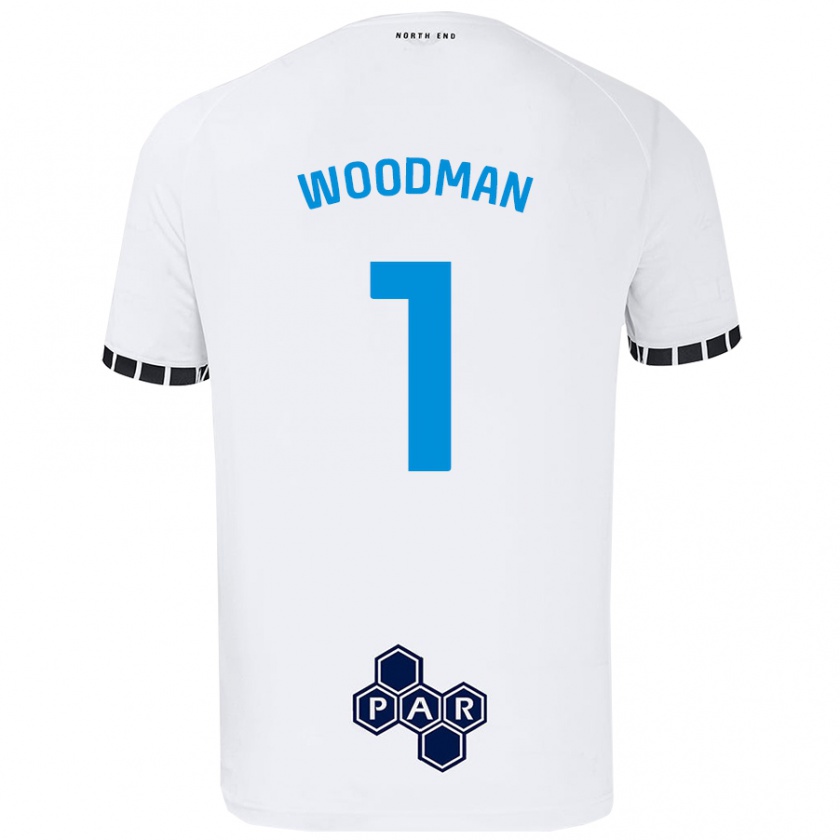 Kandiny Enfant Maillot Freddie Woodman #1 Blanc Tenues Domicile 2024/25 T-Shirt