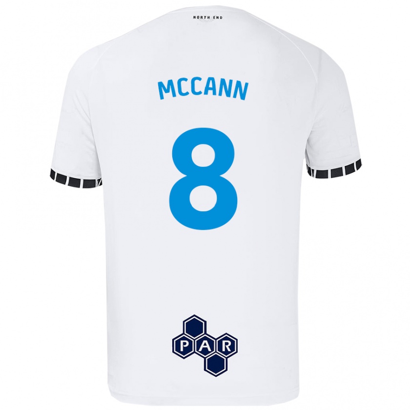 Kandiny Enfant Maillot Ali Mccann #8 Blanc Tenues Domicile 2024/25 T-Shirt