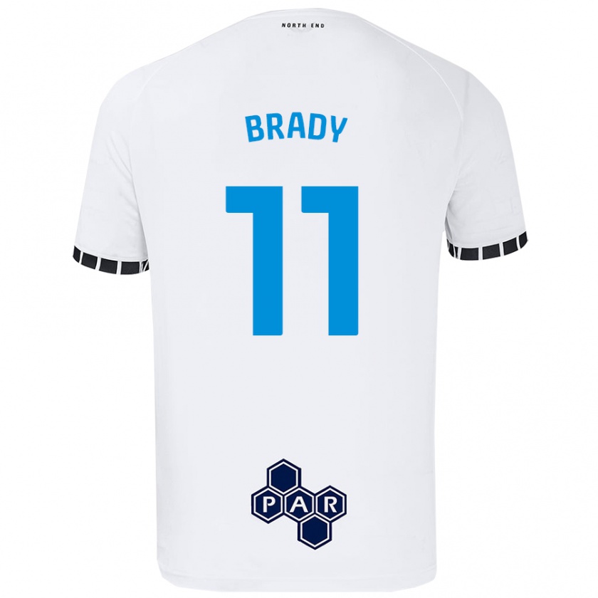 Kandiny Enfant Maillot Robbie Brady #11 Blanc Tenues Domicile 2024/25 T-Shirt