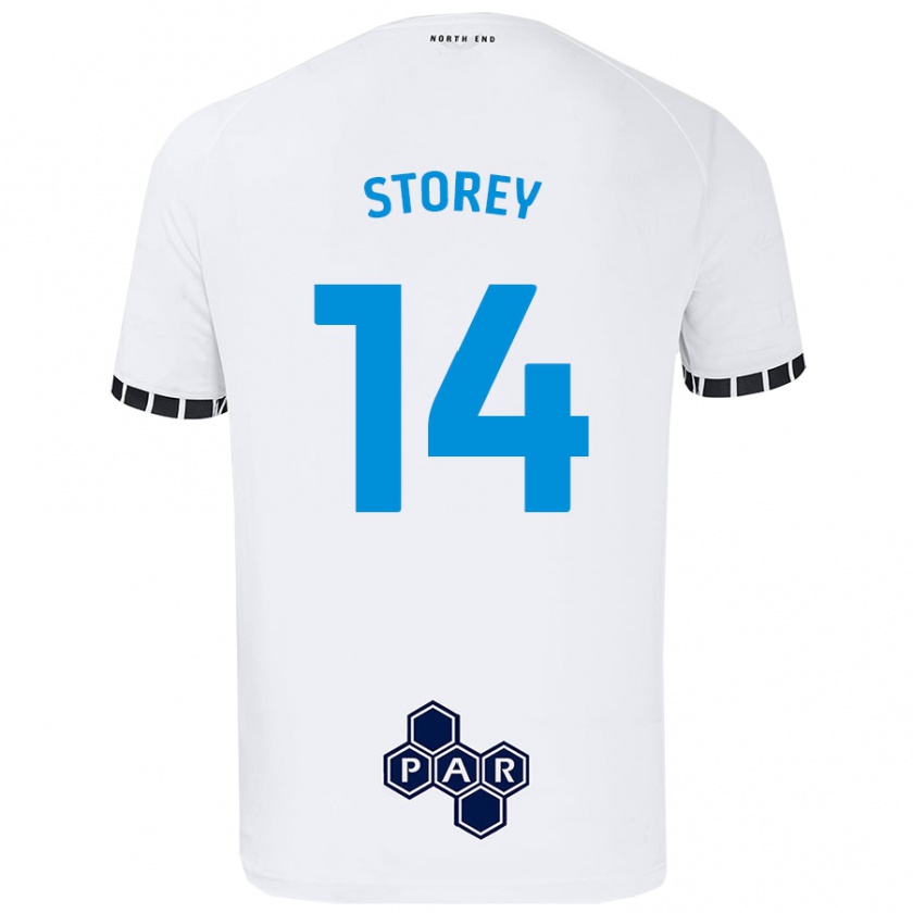 Kandiny Enfant Maillot Jordan Storey #14 Blanc Tenues Domicile 2024/25 T-Shirt