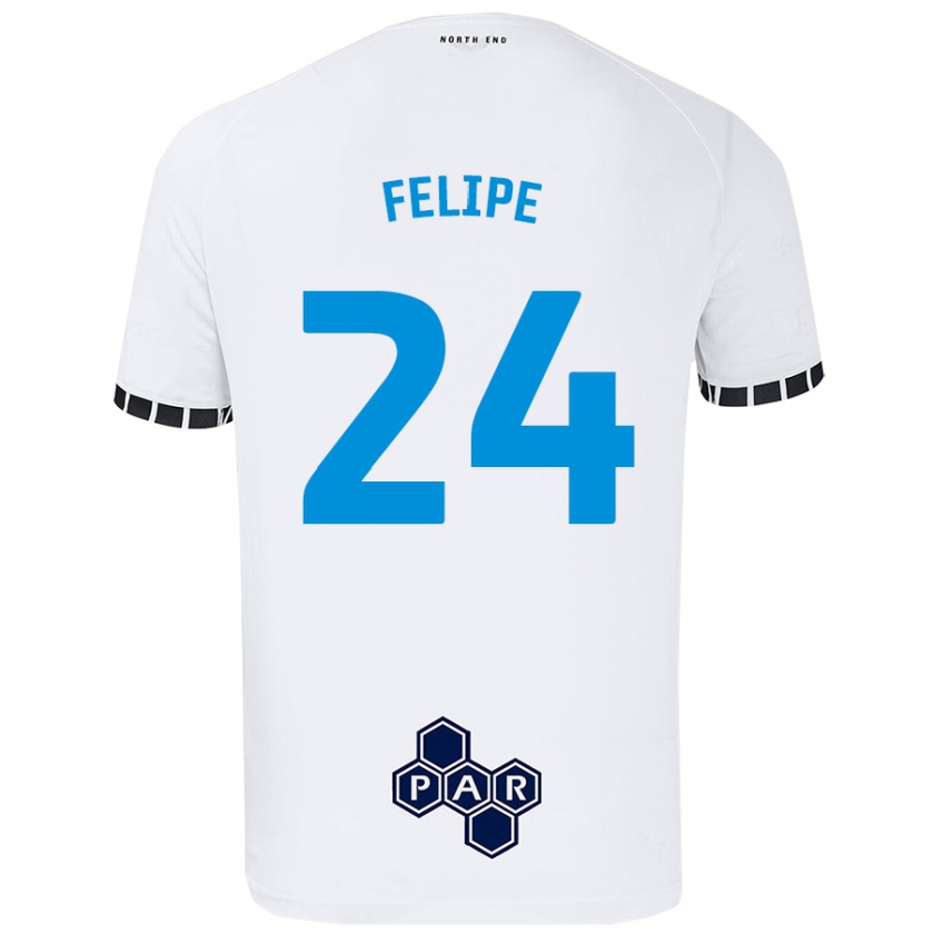 Kandiny Enfant Maillot Felipe #24 Blanc Tenues Domicile 2024/25 T-Shirt