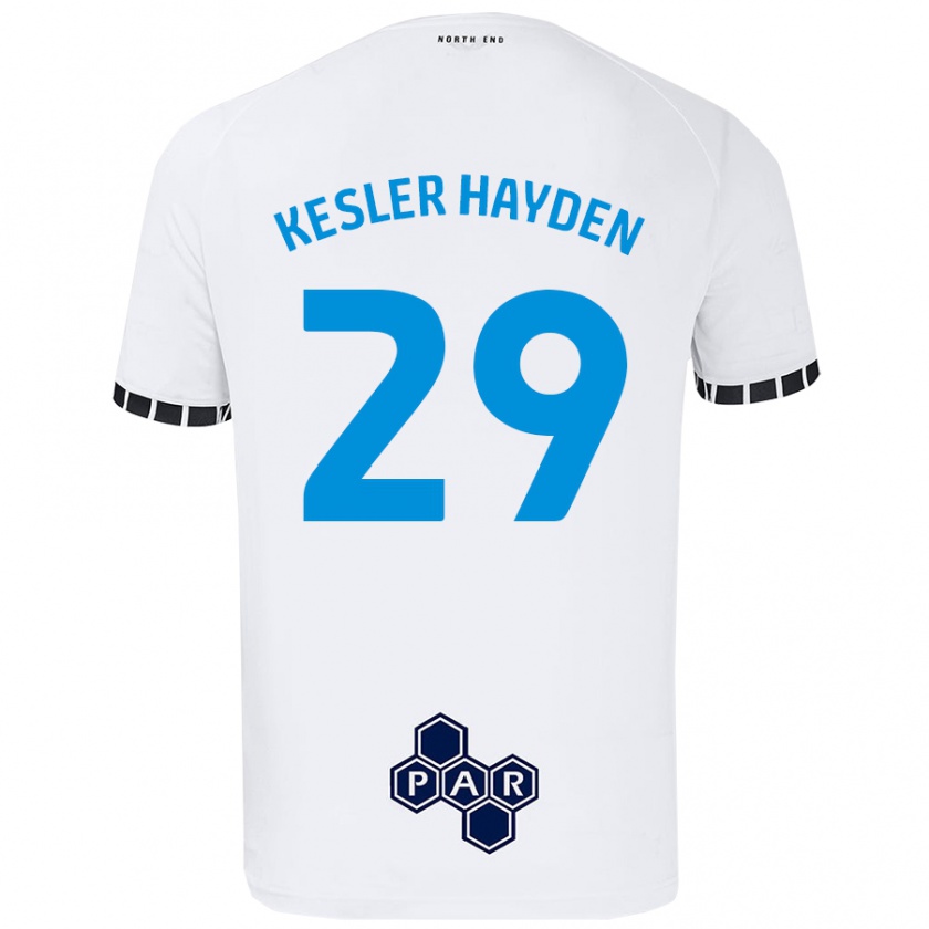 Kandiny Enfant Maillot Kaine Kesler-Hayden #29 Blanc Tenues Domicile 2024/25 T-Shirt