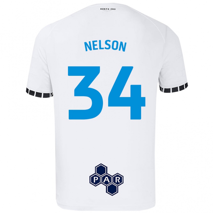 Kandiny Enfant Maillot Kitt Nelson #34 Blanc Tenues Domicile 2024/25 T-Shirt