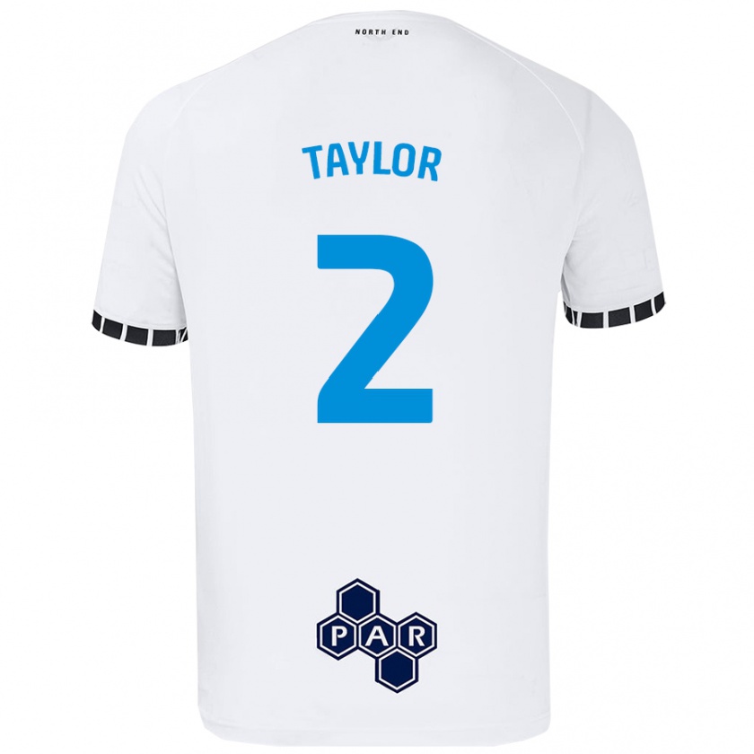 Kandiny Enfant Maillot Alex Taylor #2 Blanc Tenues Domicile 2024/25 T-Shirt