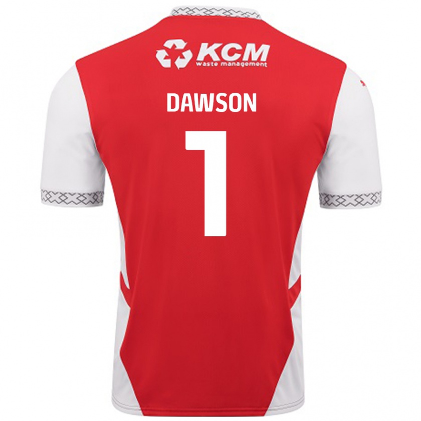 Kandiny Enfant Maillot Cameron Dawson #1 Rouge Blanc Tenues Domicile 2024/25 T-Shirt