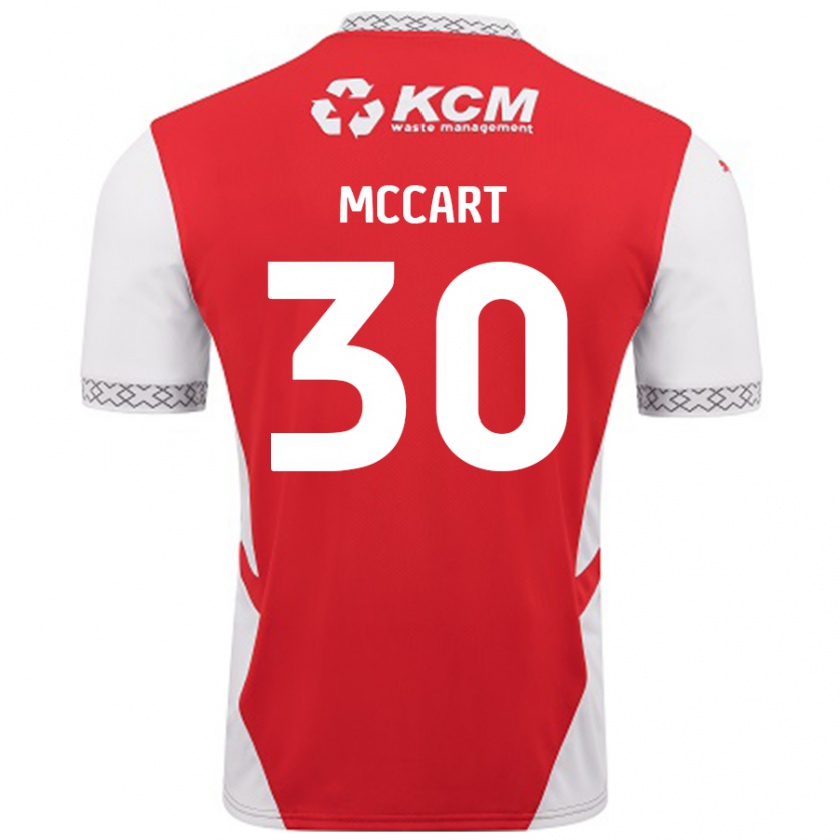 Kandiny Enfant Maillot Jamie Mccart #30 Rouge Blanc Tenues Domicile 2024/25 T-Shirt