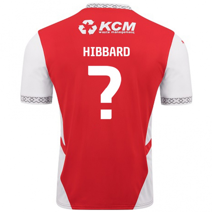 Kandiny Enfant Maillot Zac Hibbard #0 Rouge Blanc Tenues Domicile 2024/25 T-Shirt