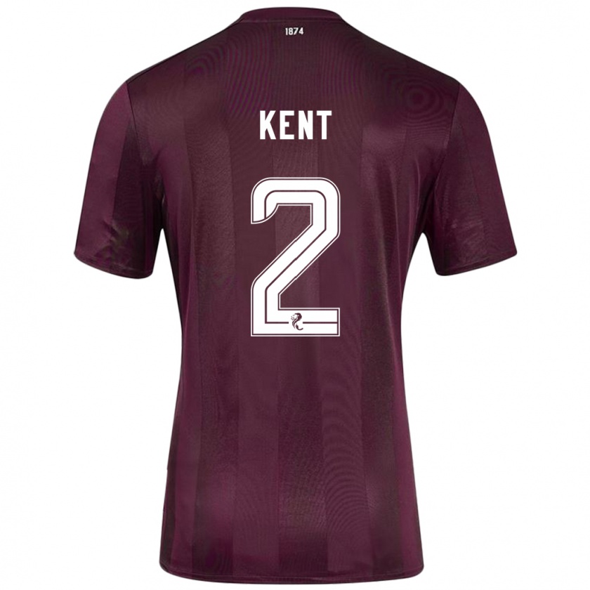 Kandiny Enfant Maillot Frankie Kent #2 Bordeaux Tenues Domicile 2024/25 T-Shirt