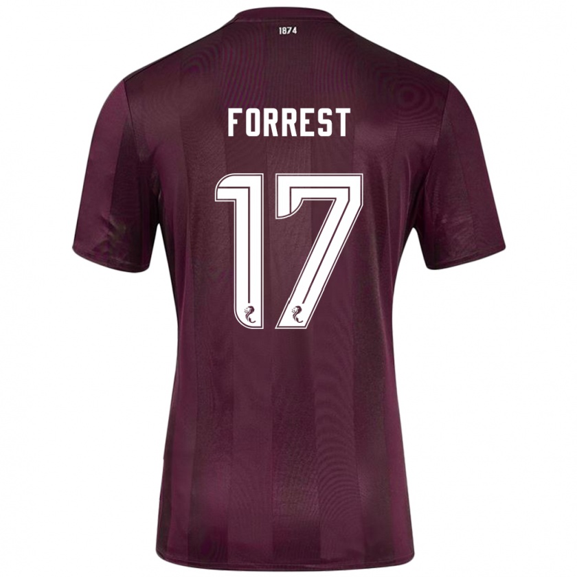 Kandiny Enfant Maillot Alan Forrest #17 Bordeaux Tenues Domicile 2024/25 T-Shirt