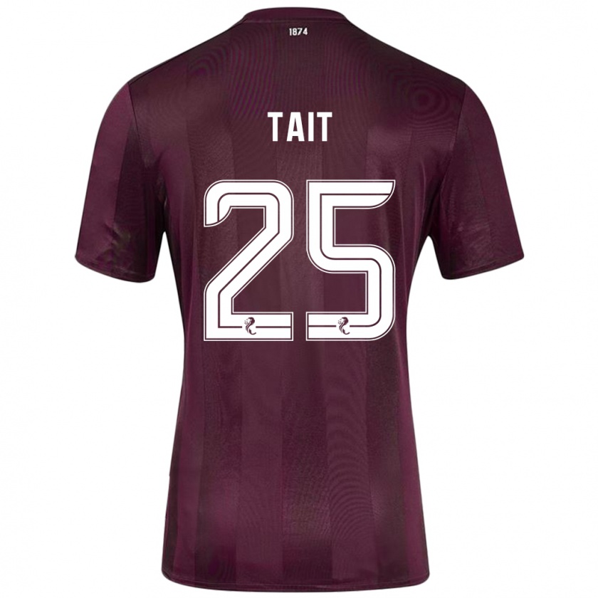 Kandiny Enfant Maillot Macaulay Tait #25 Bordeaux Tenues Domicile 2024/25 T-Shirt