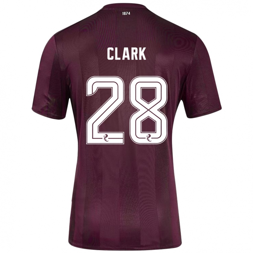 Kandiny Enfant Maillot Zander Clark #28 Bordeaux Tenues Domicile 2024/25 T-Shirt