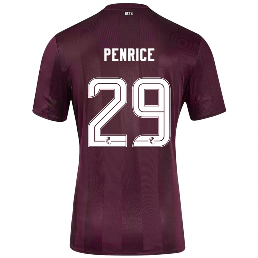 Kandiny Enfant Maillot James Penrice #29 Bordeaux Tenues Domicile 2024/25 T-Shirt