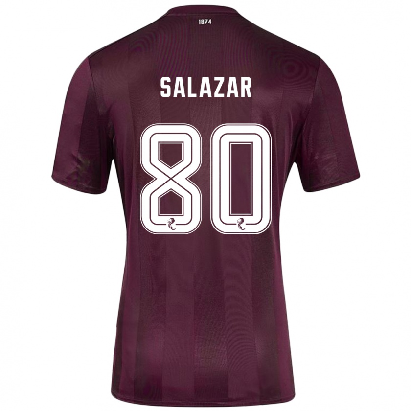 Kandiny Enfant Maillot Andrés Salazar #80 Bordeaux Tenues Domicile 2024/25 T-Shirt