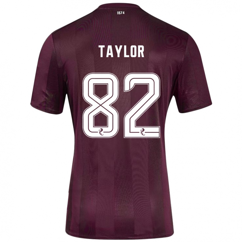 Kandiny Enfant Maillot Gerald Taylor #82 Bordeaux Tenues Domicile 2024/25 T-Shirt