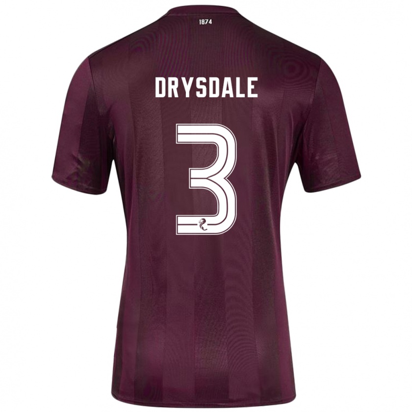 Kandiny Enfant Maillot Ethan Drysdale #3 Bordeaux Tenues Domicile 2024/25 T-Shirt