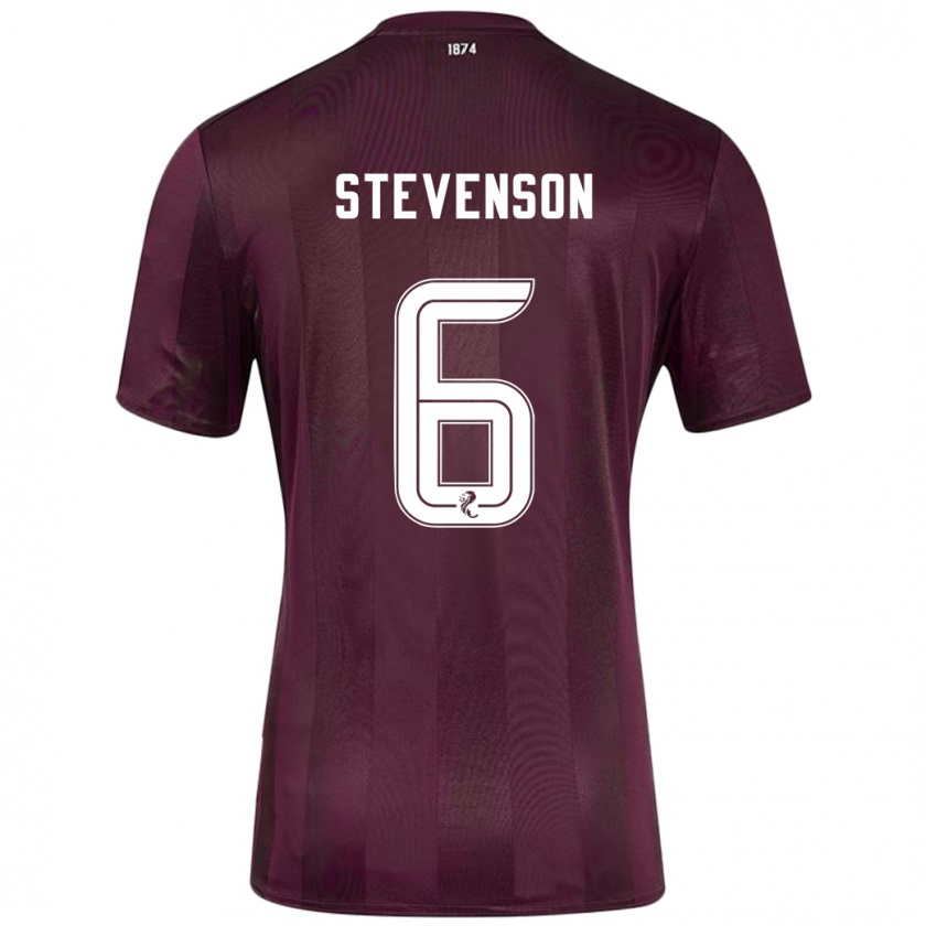 Kandiny Enfant Maillot Gus Stevenson #6 Bordeaux Tenues Domicile 2024/25 T-Shirt