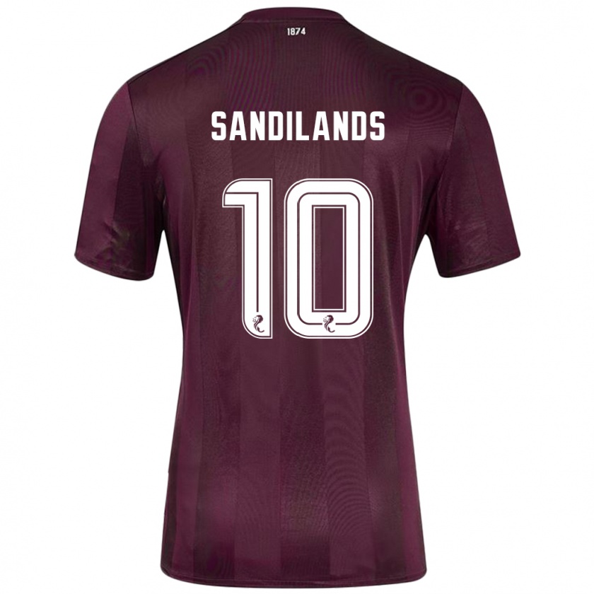 Kandiny Enfant Maillot Callum Sandilands #10 Bordeaux Tenues Domicile 2024/25 T-Shirt