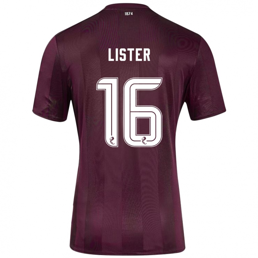 Kandiny Enfant Maillot Henry Lister #16 Bordeaux Tenues Domicile 2024/25 T-Shirt