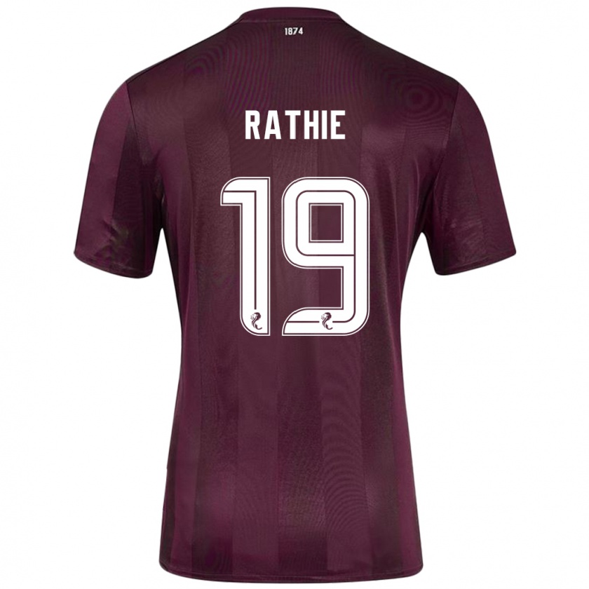 Kandiny Enfant Maillot Luke Rathie #19 Bordeaux Tenues Domicile 2024/25 T-Shirt