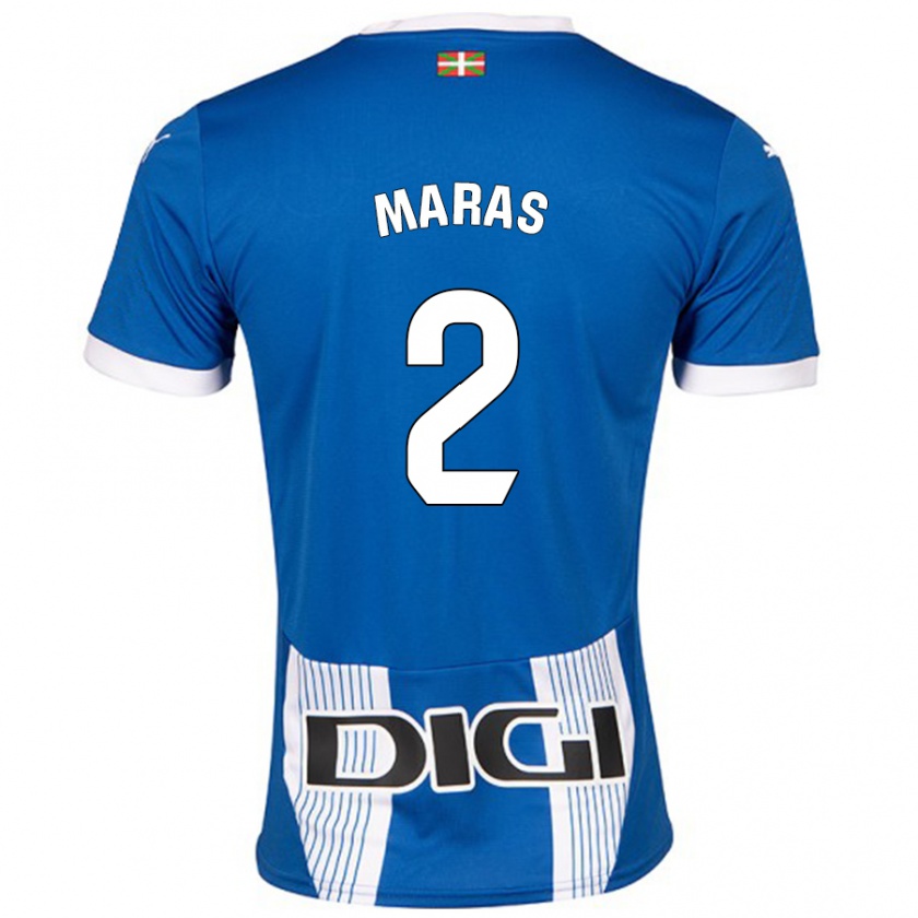 Kandiny Enfant Maillot Nikola Maras #2 Bleu Tenues Domicile 2024/25 T-Shirt