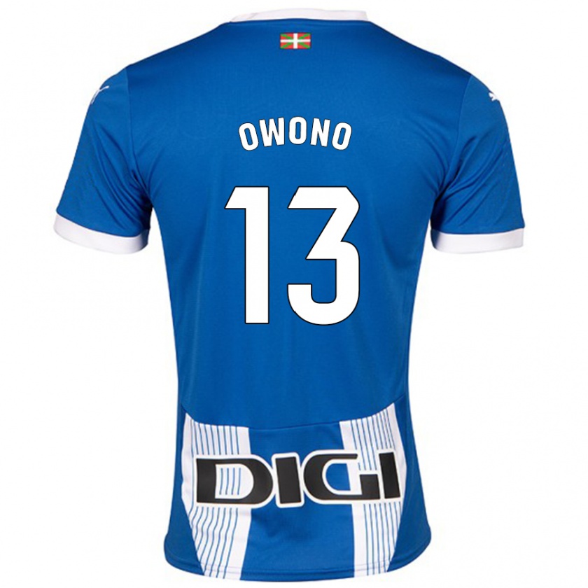 Kandiny Enfant Maillot Jesús Owono #13 Bleu Tenues Domicile 2024/25 T-Shirt